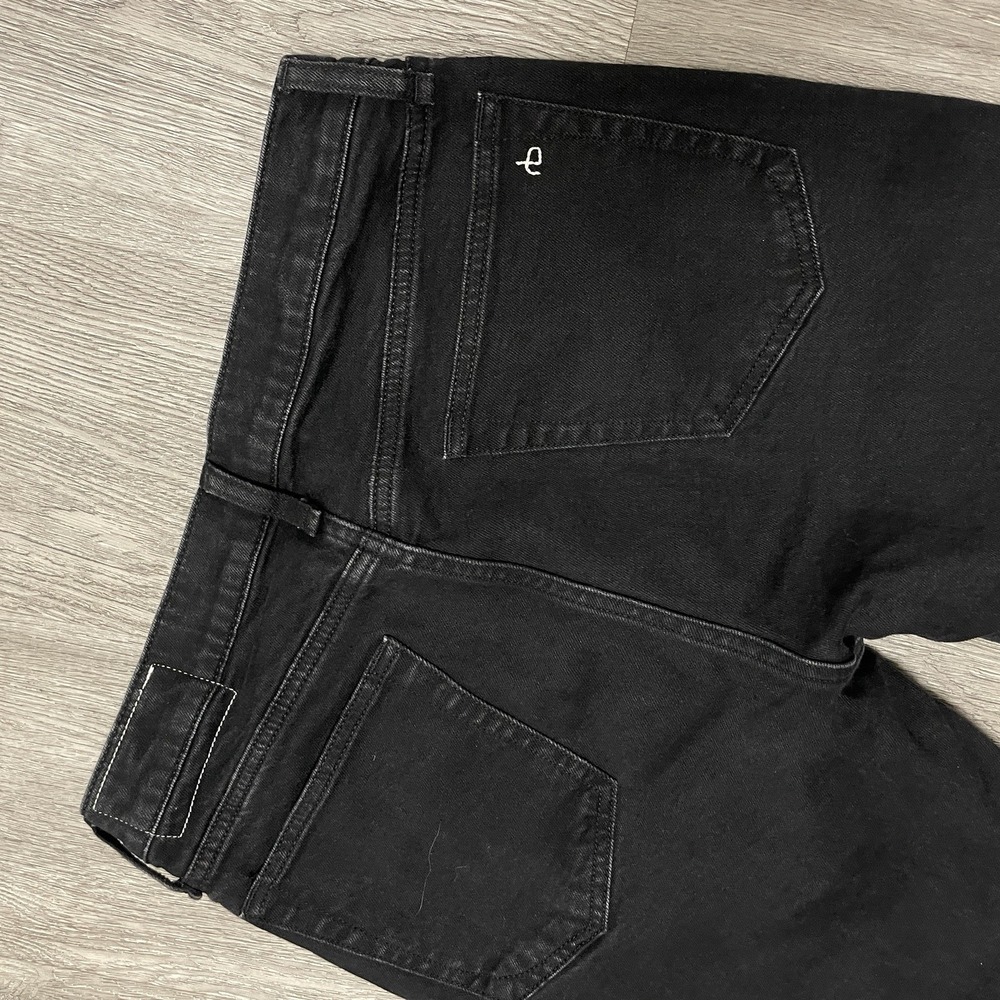 rag & bone Men's Slim Straight Jeans in Black - Picture 7 of 12